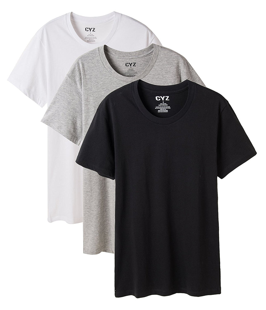 CYZ Men's 3-PK 100% Cotton Crew Neck T-Shirt – CYZ Collection