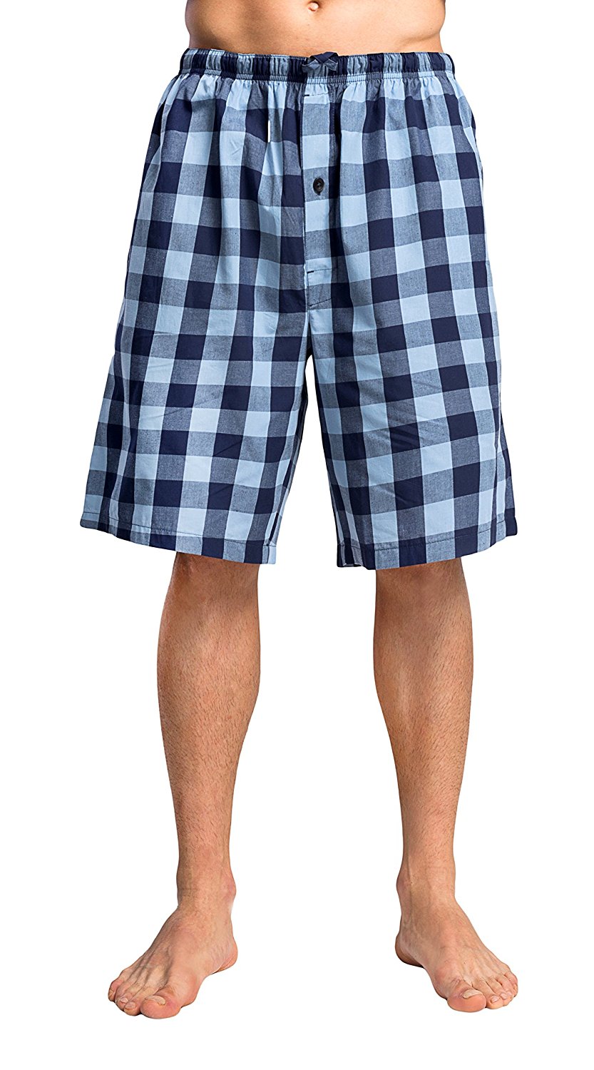 Cyz Mens 100 Cotton Plaid Woven Pajama Shorts Lounge Shorts Sleep Sh Cyz Collection 5968