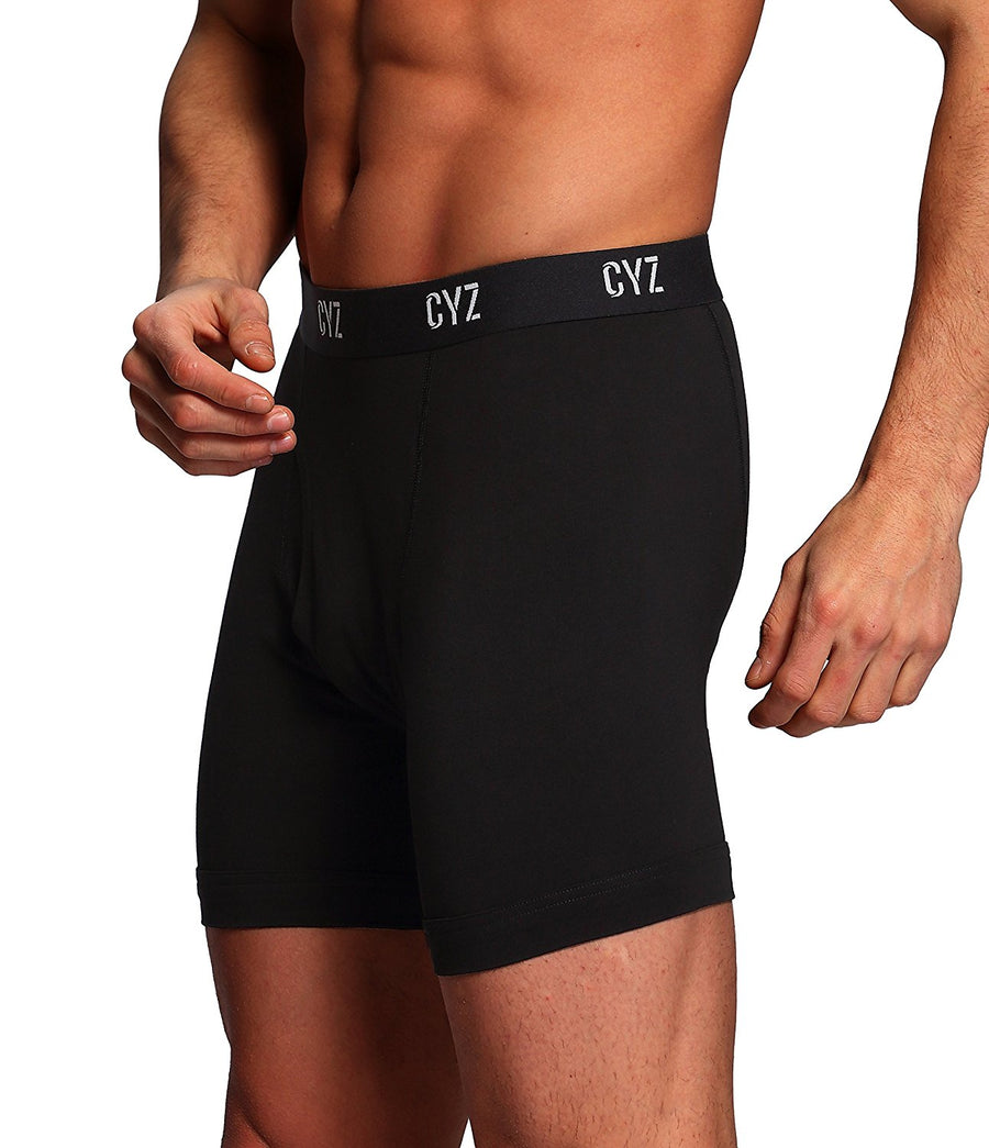 Cyz Mens 3 Pk Cotton Stretch Boxer Briefs For Men Pack Of 3 Cyz Collection 