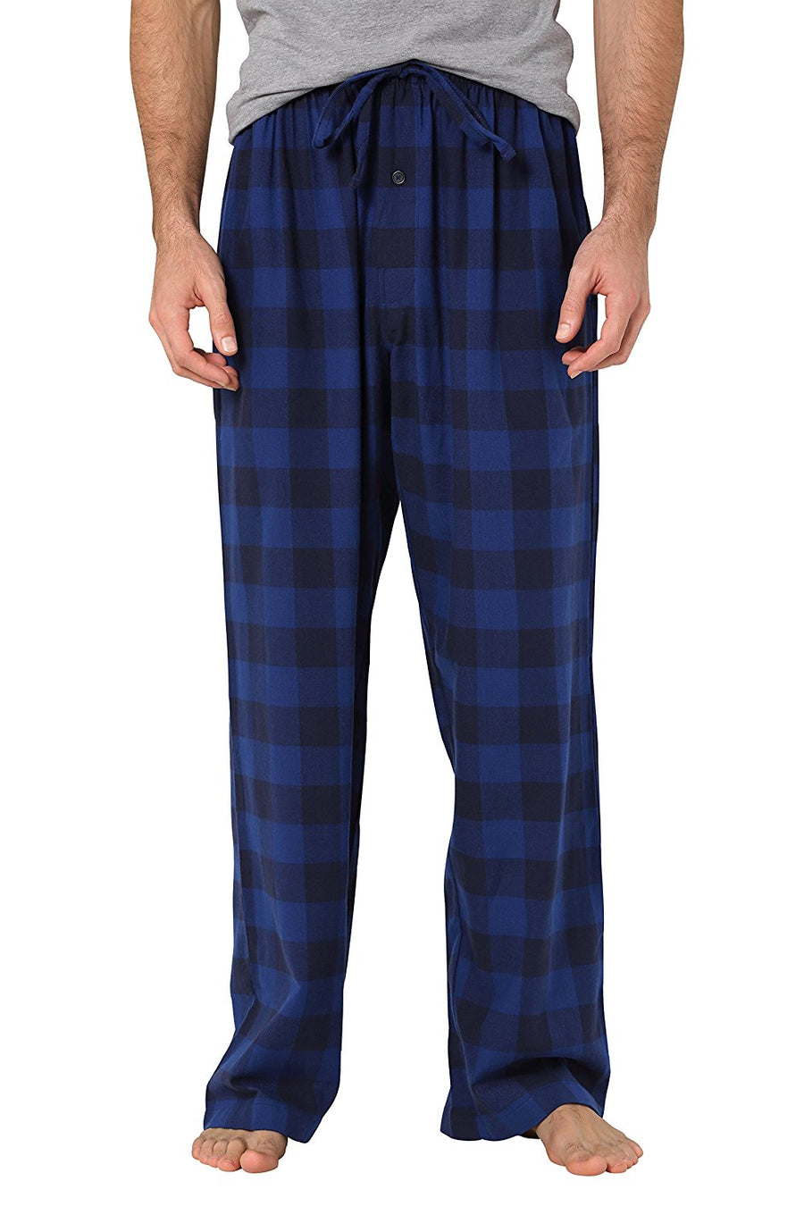 Plaid Pajama Pants For Tall Men In Navy True Blue | ubicaciondepersonas ...