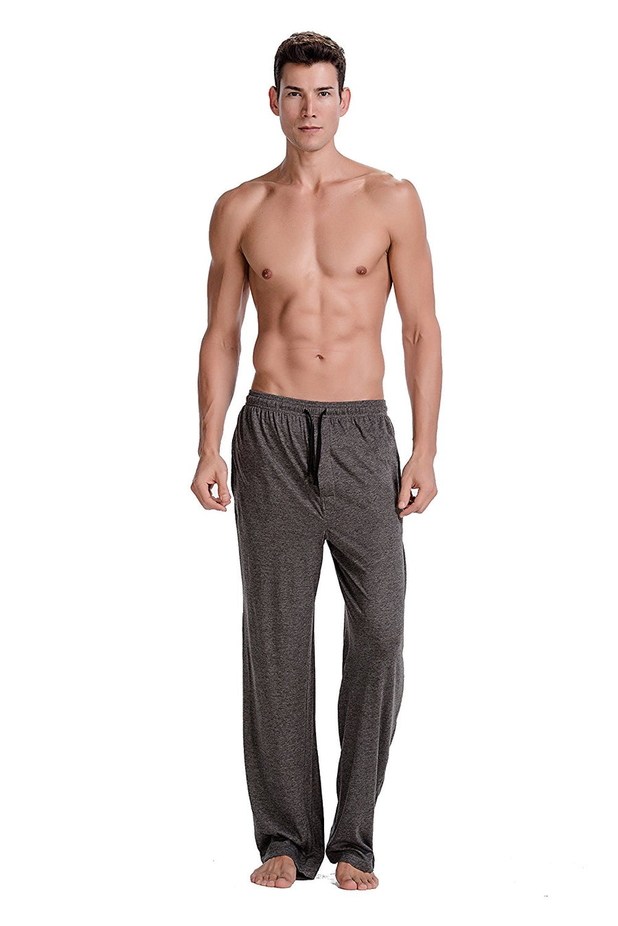 CYZ Men's 100% Cotton Jersey Knit Pajama Pants/Lounge Pants With Draws ...