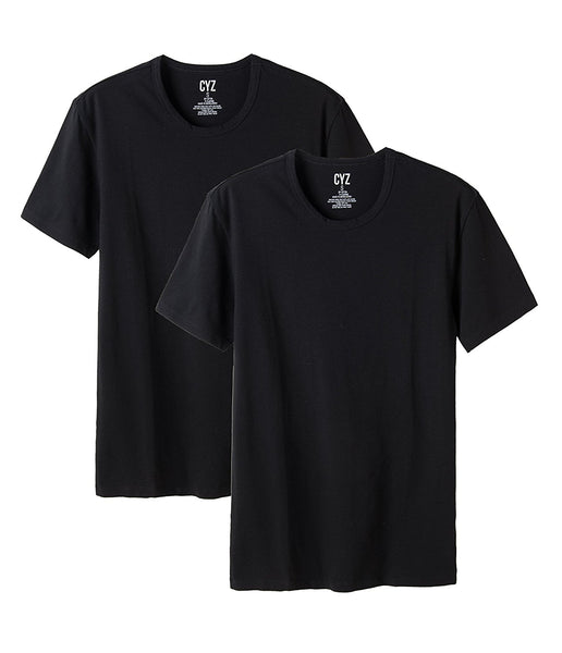 CYZ Mens Cotton Stretch Crew Neck T-Shirt Fitted 2-PK – CYZ Collection