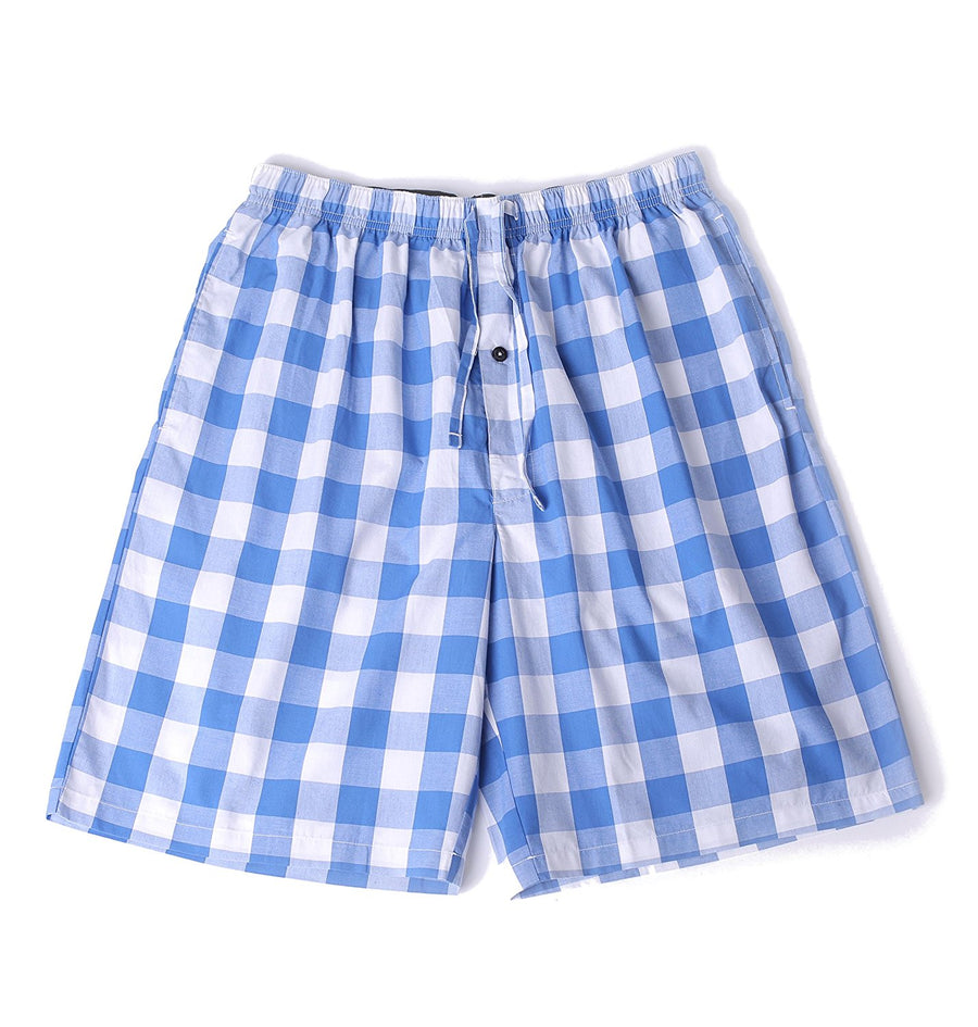 CYZ Men's 100% Cotton Plaid Woven Pajama Shorts Lounge Shorts Sleep Sh ...
