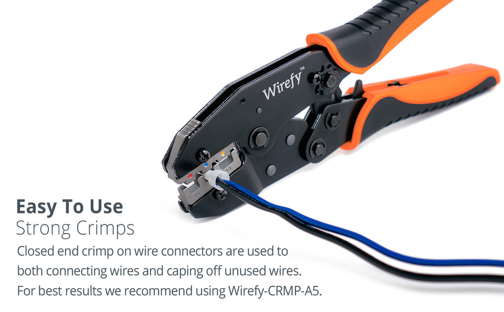 wirefy closed end connectors easy to use crimping tool recommended