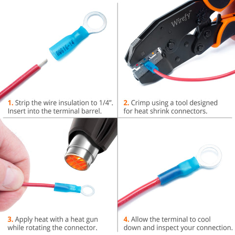 how to use heat shrink electrical connectors