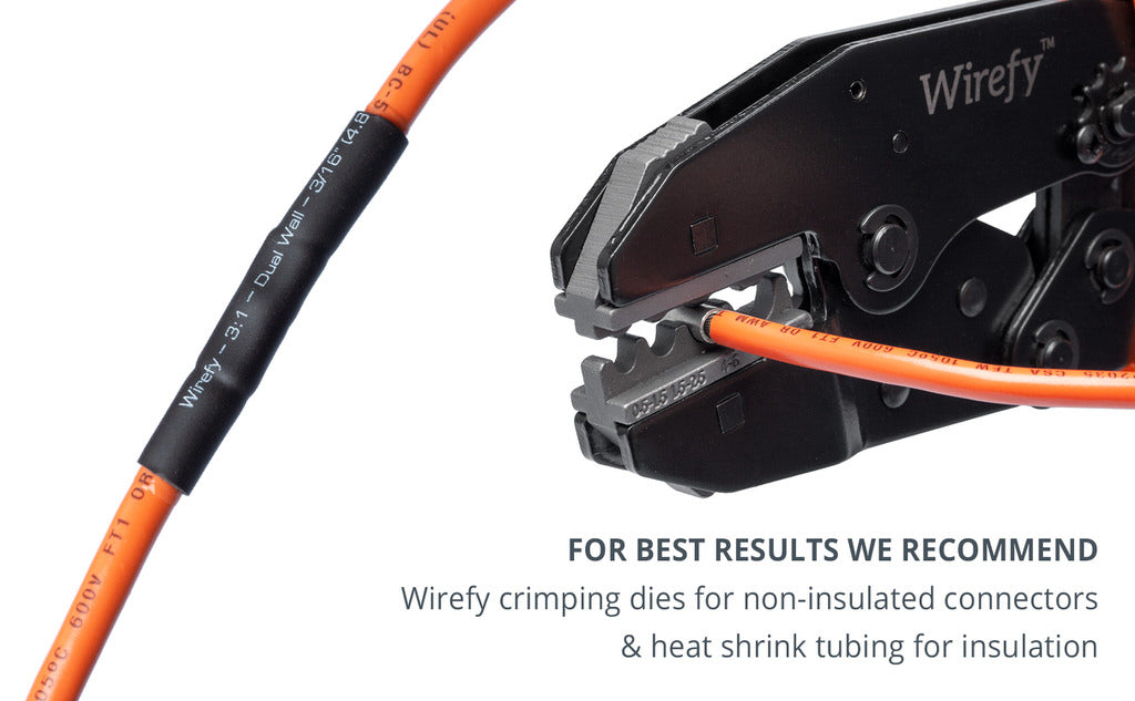 wirefy non-insulated butt connectors heat shrink tubing recommended insulation