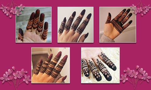 Young girls always adore Mehndi fingers designs for Eid