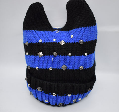 Woolen Beanle Blue & Black | FunkyFish