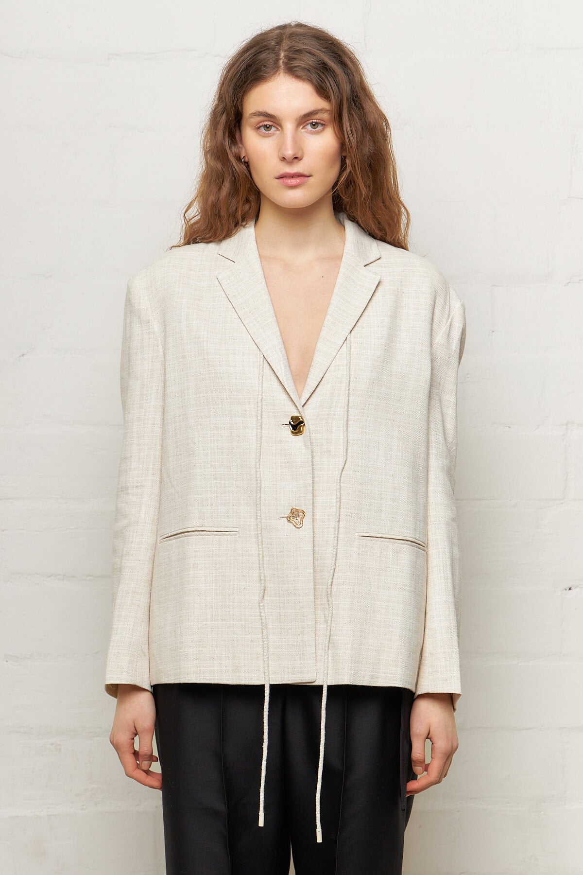 Ashley Beige Cotton Blend Jacket