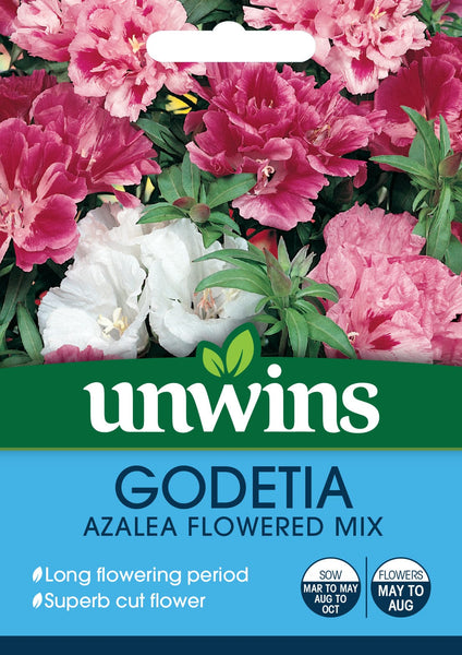 Unwins Godetia Azalea Flowered Mix – Trowell Garden Centre