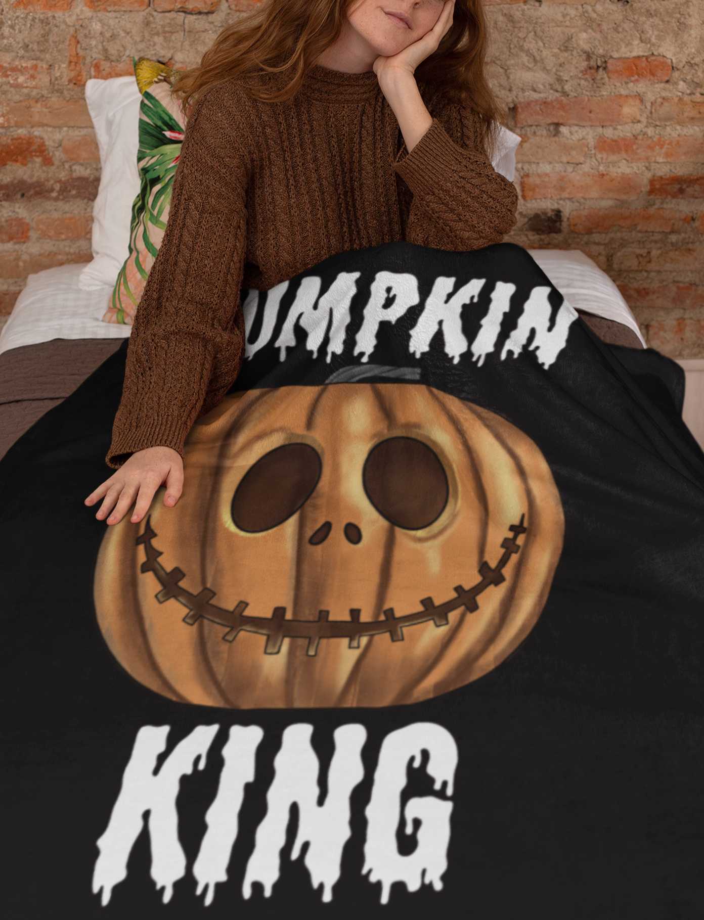 Pumpkin King Throw Blanket