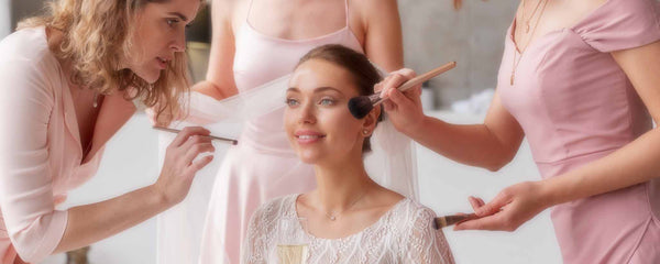 Bridesmaids makeup bride
