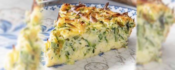 Crustless quiche slice