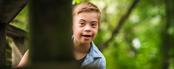 Boy with Down syndrome