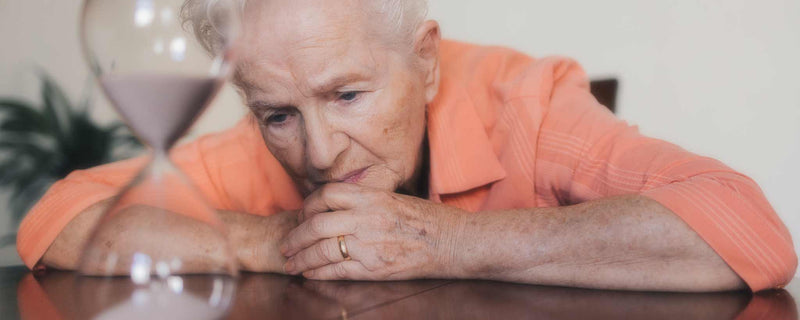 Elderly lady with Alzheimer's Disease