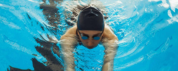 Swimmer with flotation device