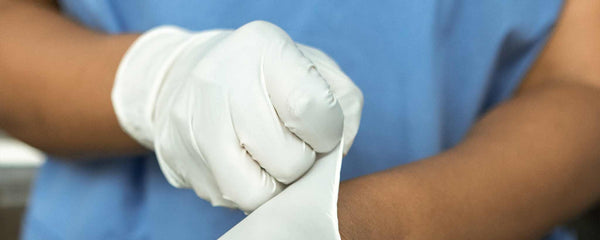Nurse gloved hands