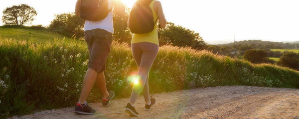 Young couple walking