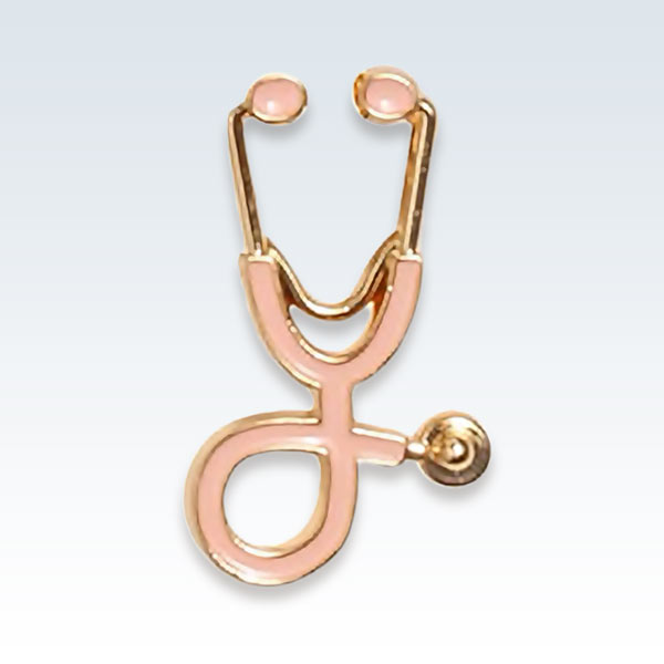 Stethoscope Enameled Pink Lapel Pin – clinicalposters.com