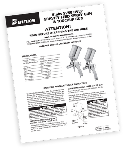 binks paint gun instruction manual