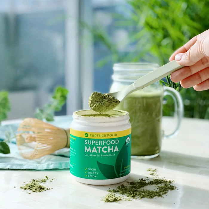 Matcha Collagen, Want to get to know our new Matcha Collagen? 🤓 Fun fact:  It's made with only 3 real-food ingredients! ⁠Let's break it down: ⁠ ⁠ 🤗  Premium Collagen, By Further Food