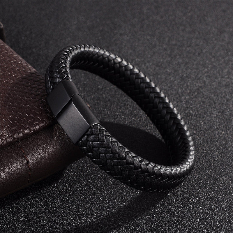 Braided Leather Bracelet for Men | Wrist Alley
