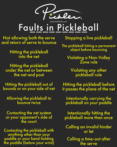 Pickleball Rules - Faults on the Pickleball Court | Pickler Pickleball