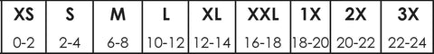 Caite Size Chart