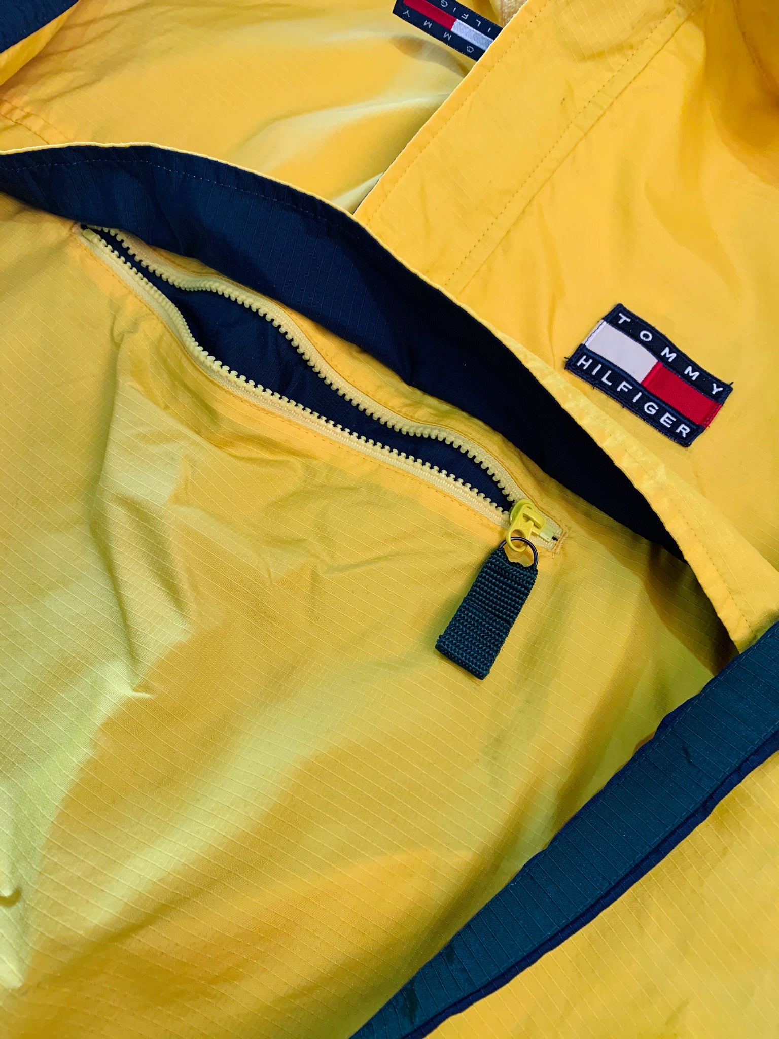Vintage Tommy Hilfiger Jacket 2XL Yellow – Grp Fly