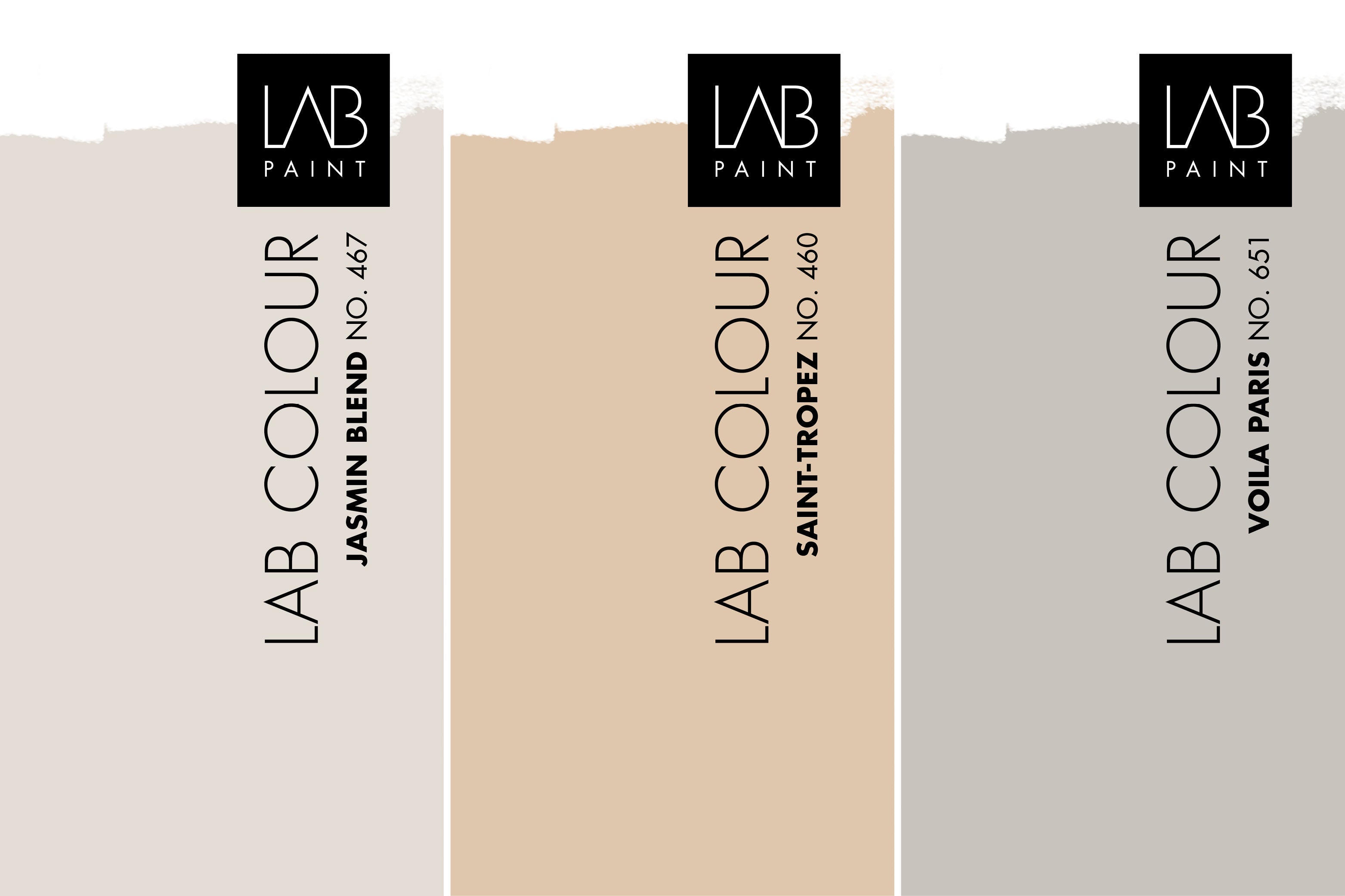 LAB PAINT Jasmin Blend no. 467, Saint-Tropez no. 460 en Voilà Paris no. 651