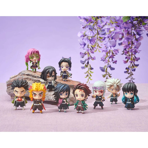 Megahouse: Demon Slayer: Kimetsu no Yaiba - Tanjiro and the Hashiras Mascot Set A and B Figures (Set of 10) with Gift