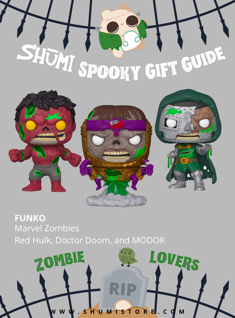 Funko marvel zombie red hulk doctor doom modok