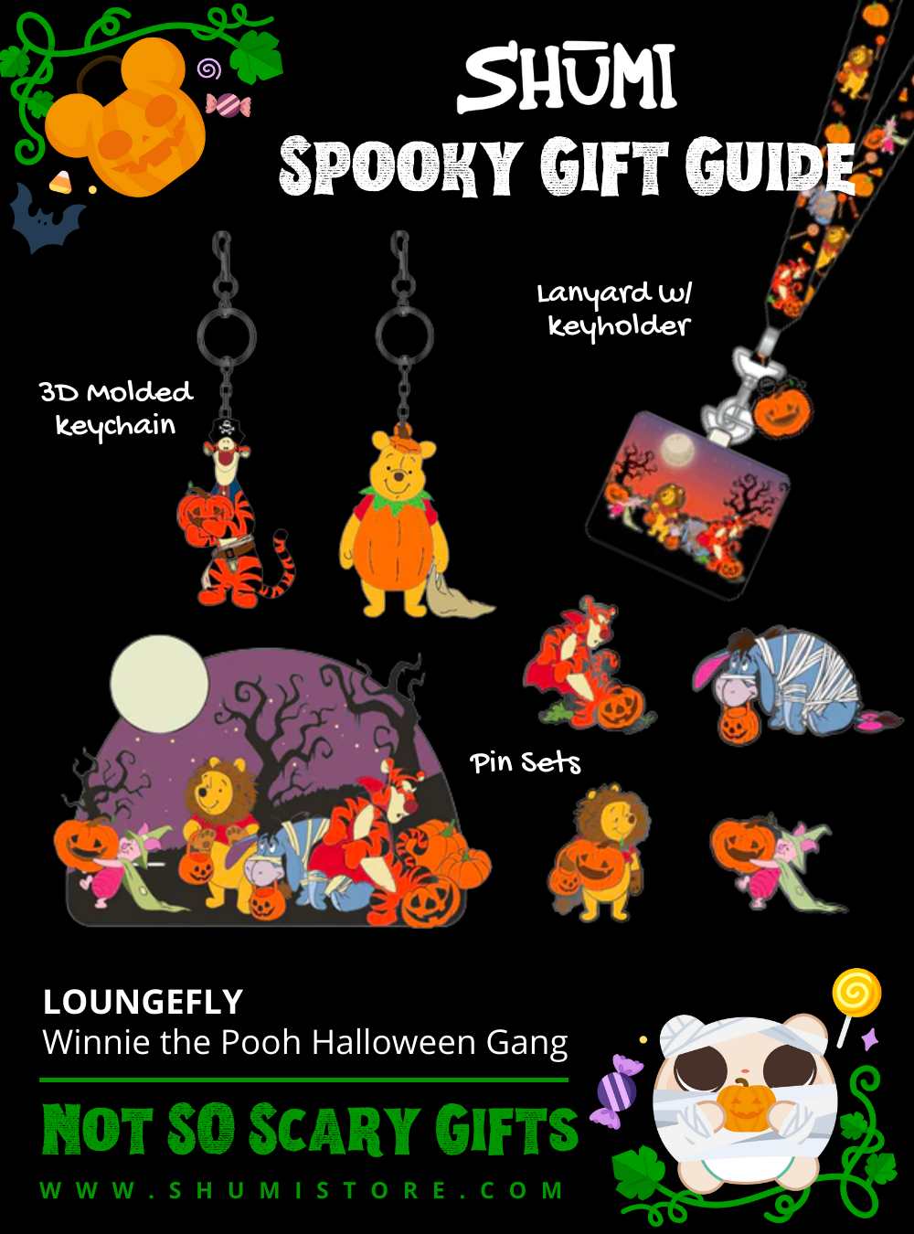 Loungefly Disney Mickey and Minnie Halloween 3D Molded Keychain