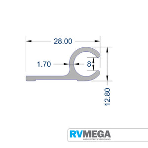 Thule Universal Awning Rail Kit White 4m