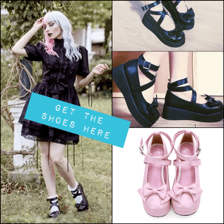 Gothic Lolita Bow Shoes Link