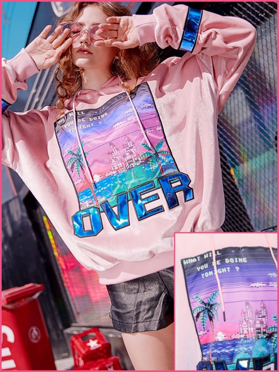 Holographic Vaporwave Hoodie Blissgirl