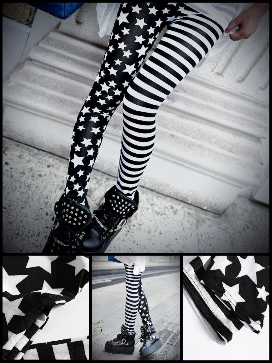 Black & White Stars & Stripes Leggings – CoreyPaigeDesigns