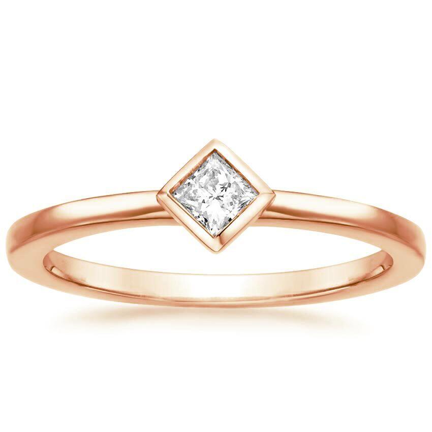 Bezel Princess Diamond Ring in 14k Gold – IceTrends