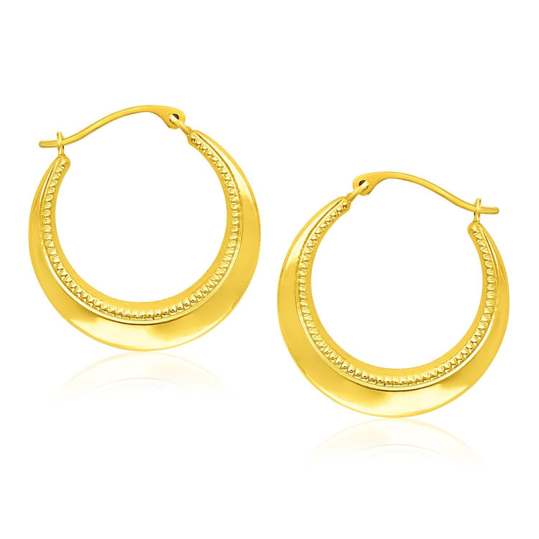 Texture Rope Hoops in 14k Yellow Gold – IceTrends