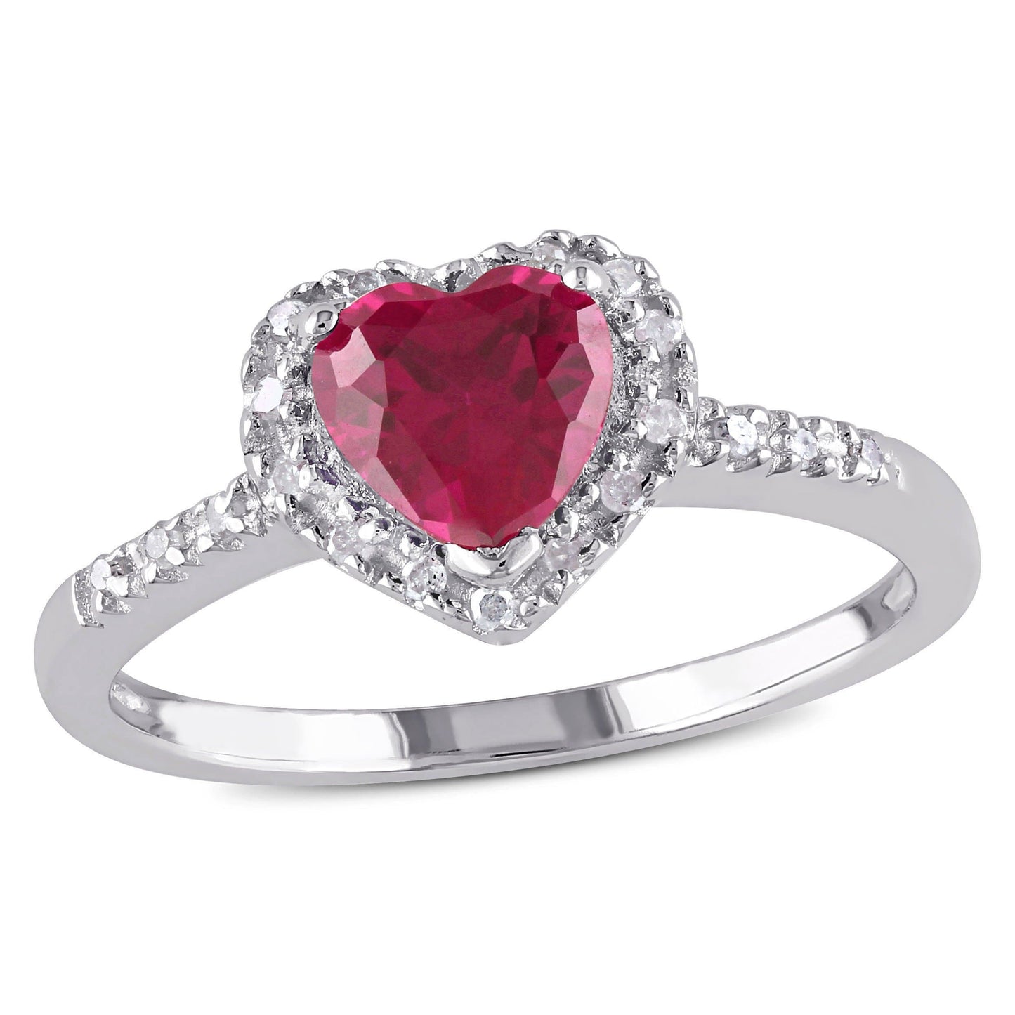 Sophia B 1ct Created Ruby & Diamond Heart Ring – IceTrends