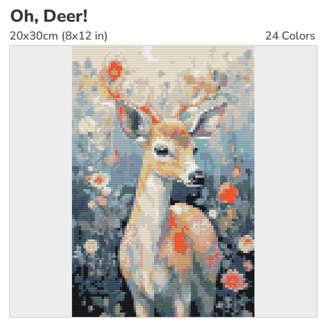 Diamond Painting - Deer and Full Moon – Figured'Art