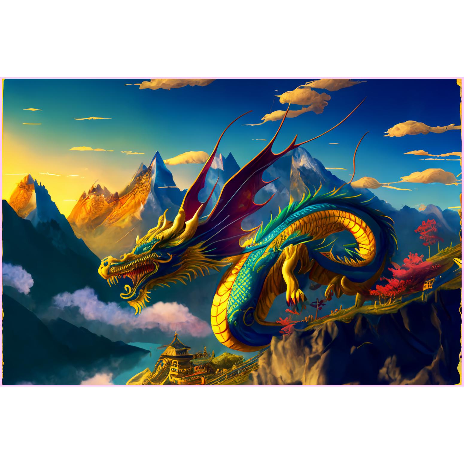 Dragon's Mirage Diamond Painting Kit Paint With Diamonds Official