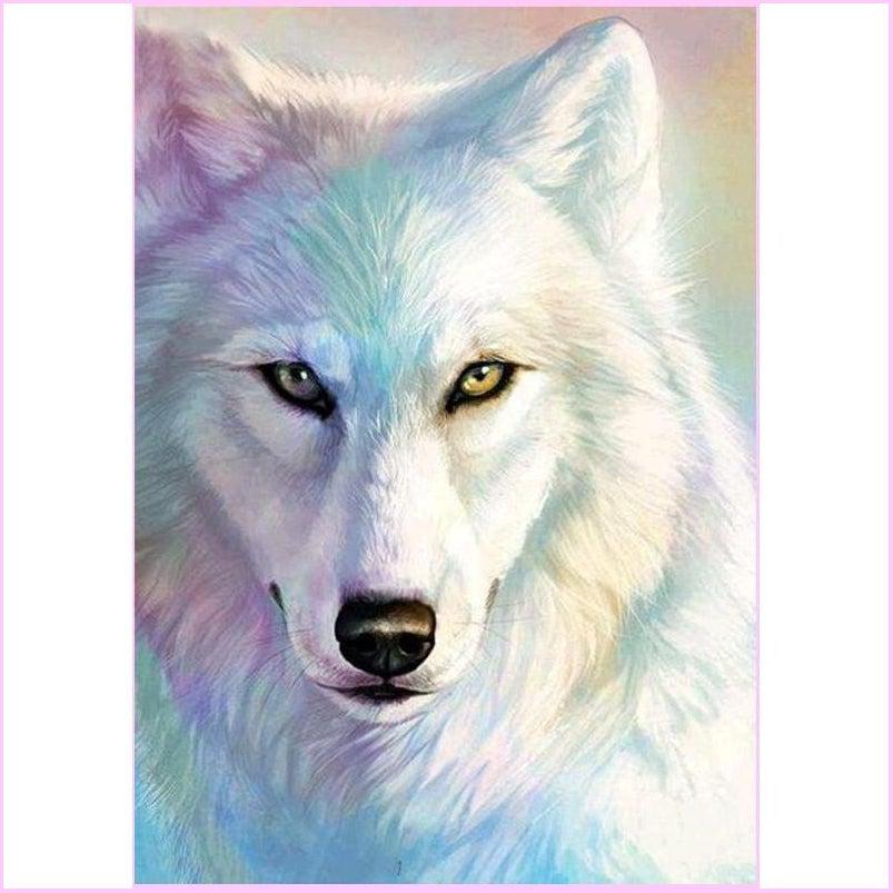 Diamond painting kit - White wolf - Coricamo