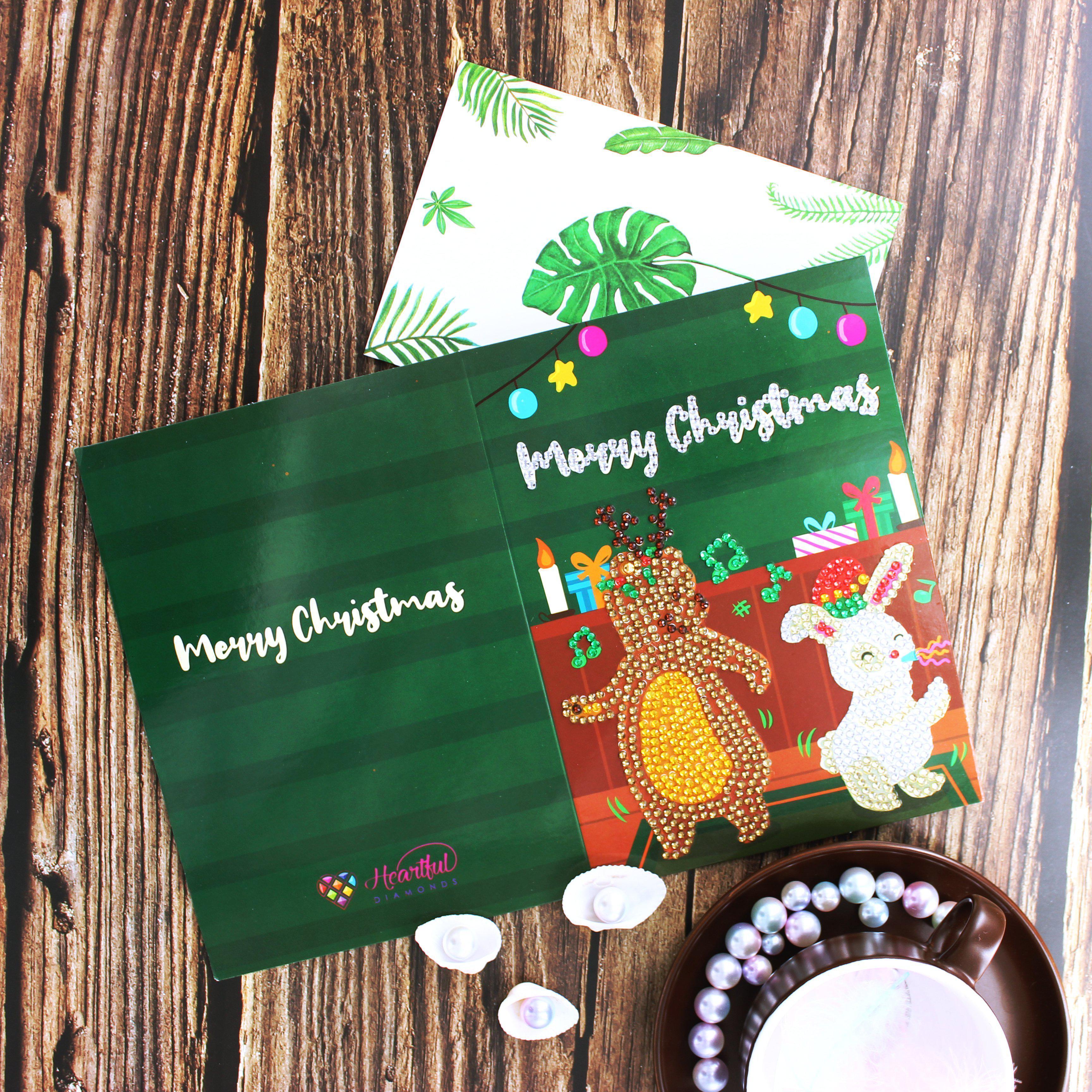 Holiday Christmas Card 5D Diamond Painting - Pack of 4 - Christmas Card