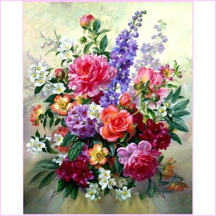 Extra Large Diamond Painting Kits Colorful Flowers Exotic Flowers -  50x70cm/19.69x27.55in
