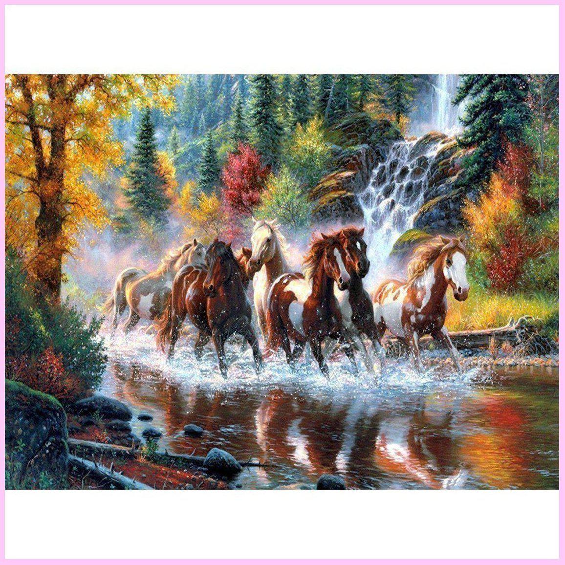 Galloping on Sunset Beach Premium DIY Diamond Painting Kit