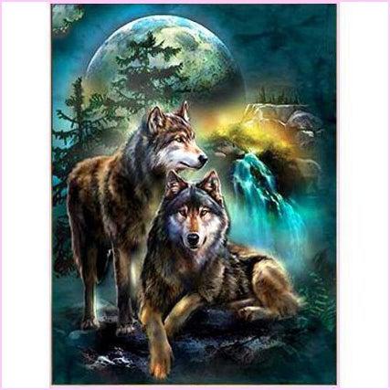 In The Wild Wolf Diamond Painting Kit with Free Shipping – 5D