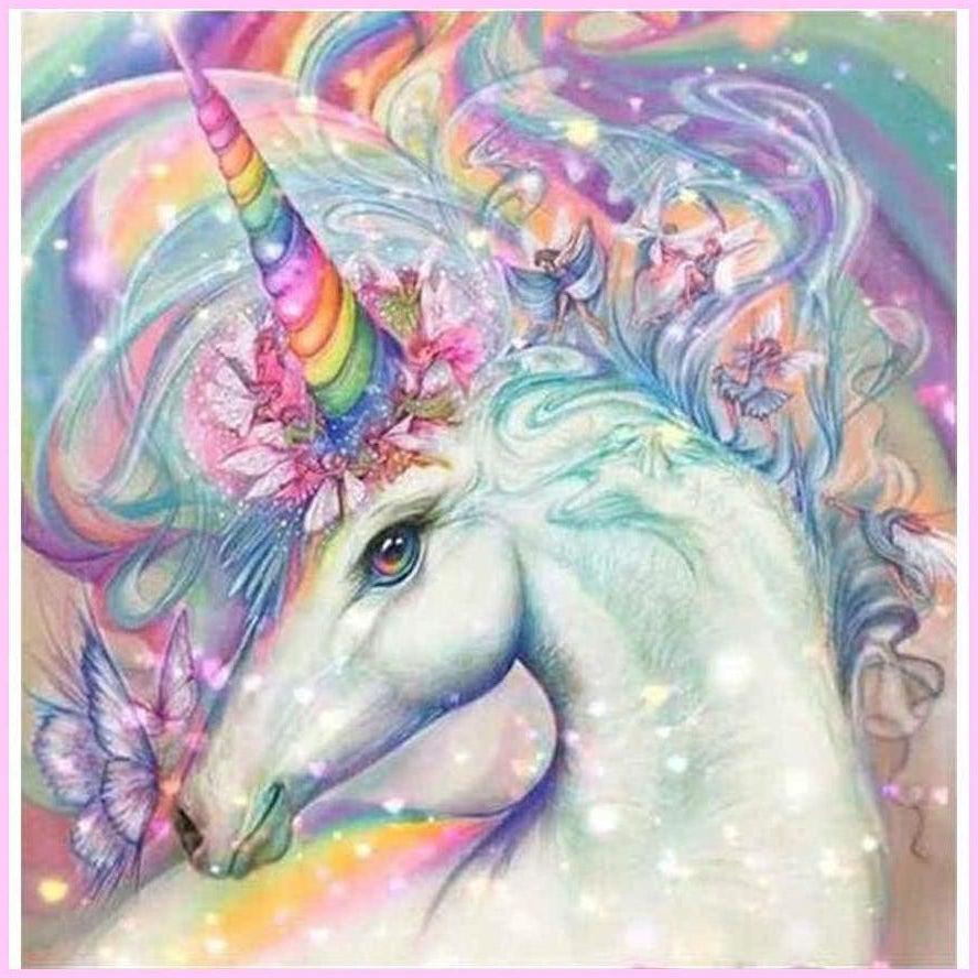 Pastel Rainbow Unicorn Diamond Painting Kit – Heartful Diamonds