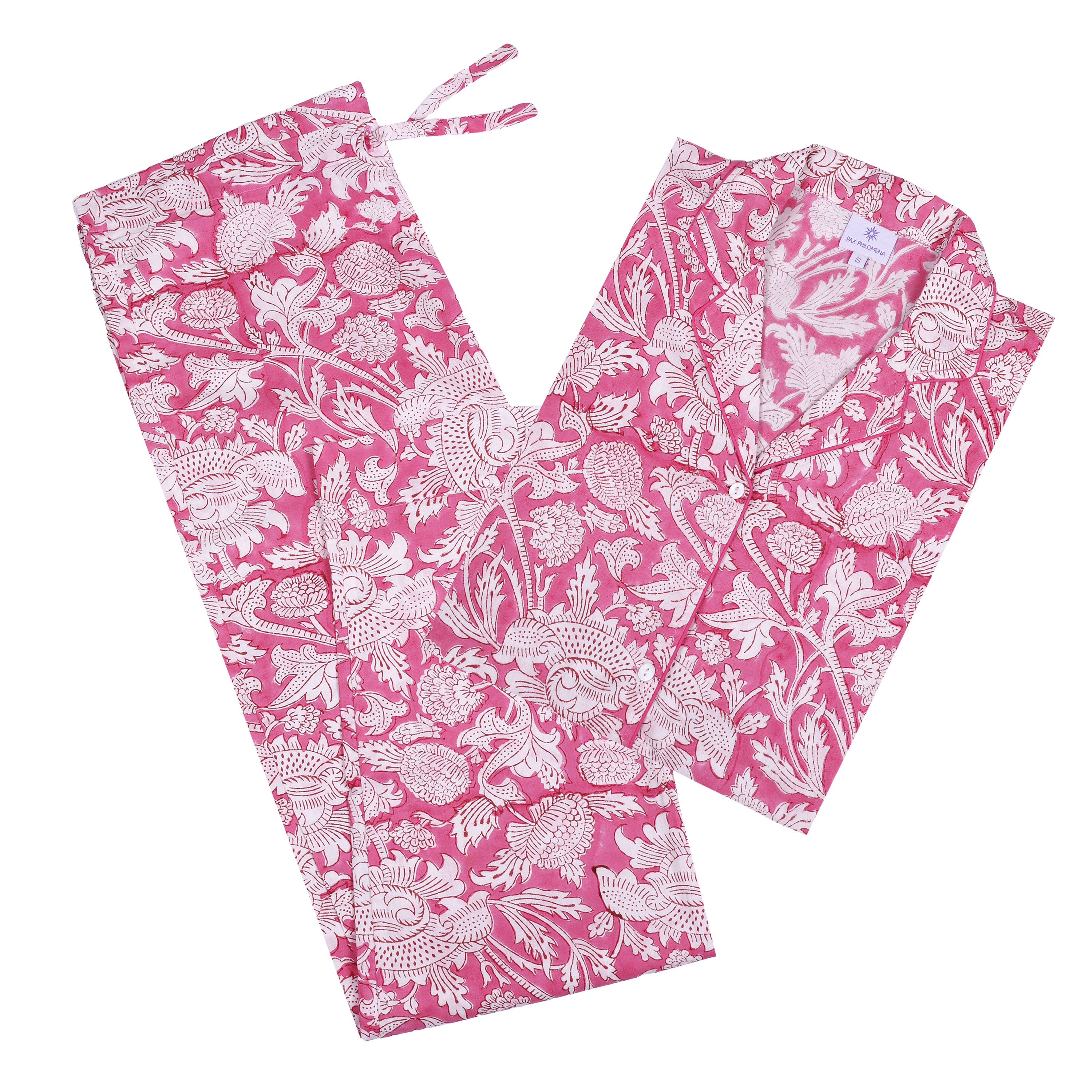 Image of Laura Floral Rose Long Sleeve Pajamas
