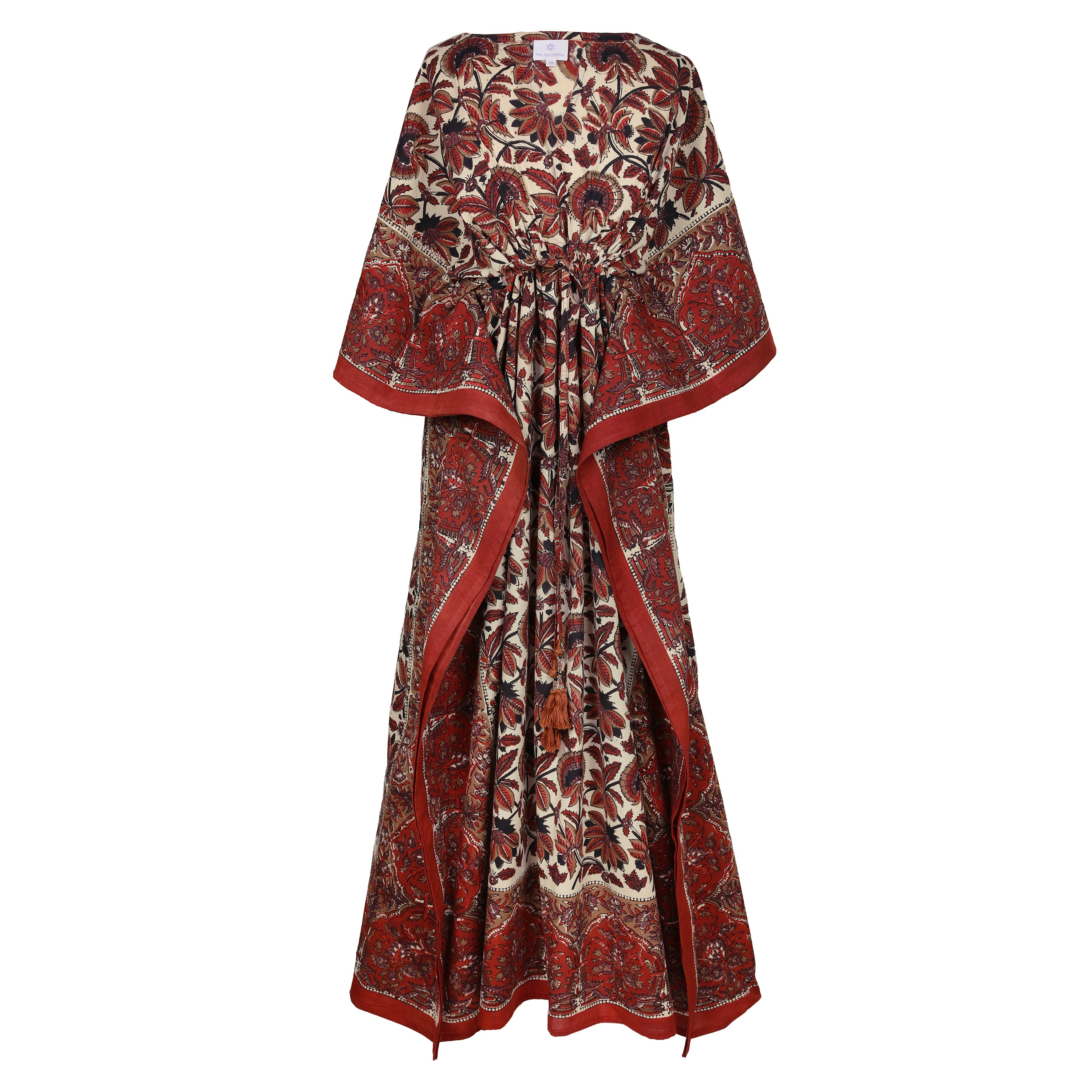 Image of Osborne Floral Maxi Kaftan Natural Dyes S 